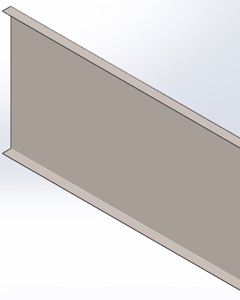 Exhauster closing cover 50x708x0.8 1380mm